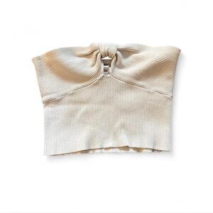 forever 21 white knit ribbed bandeau top